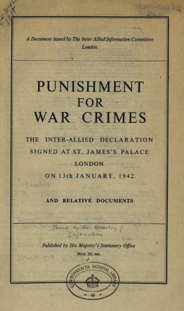 declaration de St. James janvier 1942